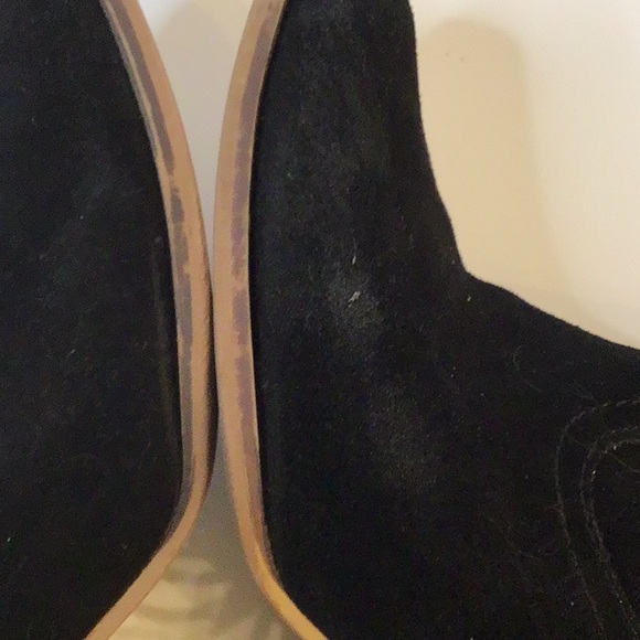 STEVE MADDEN OHIO BLACK LEATHER UPPER ANKLE HEELS BOOT SZ 7.5 M - Picture 10 of 16